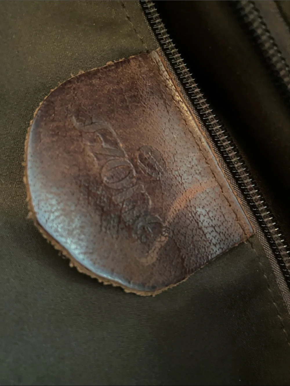 S-Zone Leather and Canvas Messenger Bag.